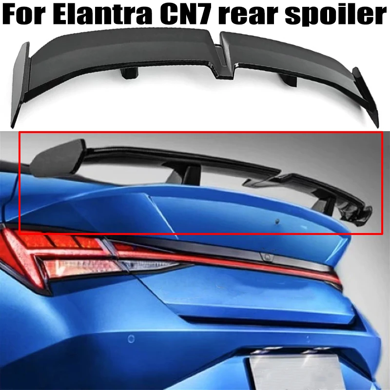 

For Hyundai Elantra CN7 2020 2021 2022 2023 ABS Plastics PRO Style universal Rear trunk cover spoiler wing Airfoil Accessorie