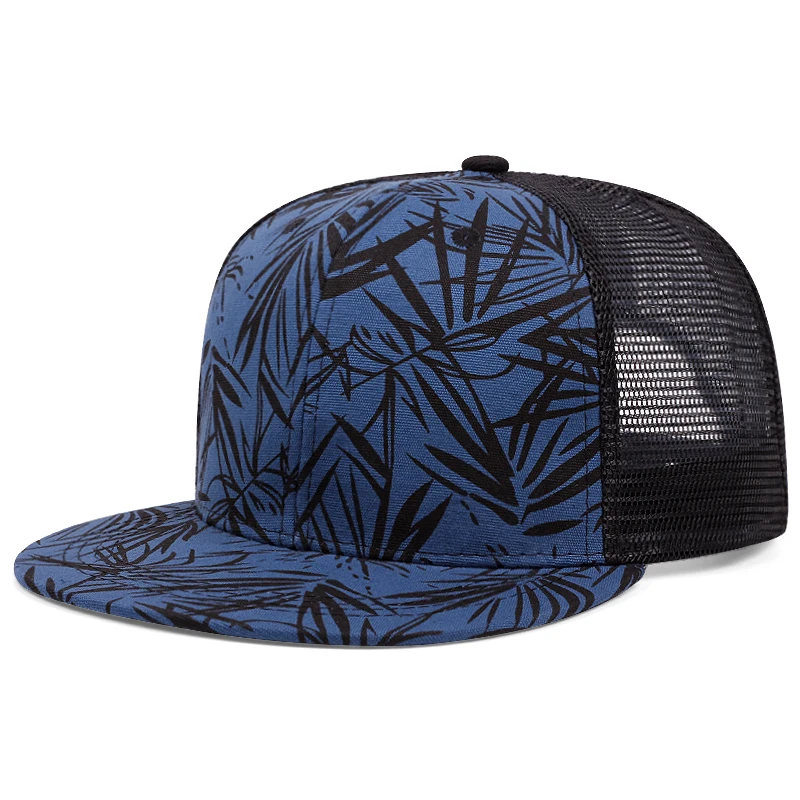 New Bamboo Leaf Printed Duck Tongue Hat Vintage High Quality Hip Hop Baseball Hat Outdoor Sports Sunshade Hat