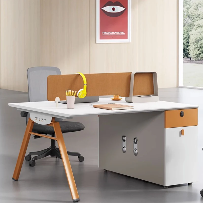 Workstation Writing Office Desks Accent Design Simple Modern Wooden Office Table Storage Tavolo Scrivania Ufficio Home Furniture