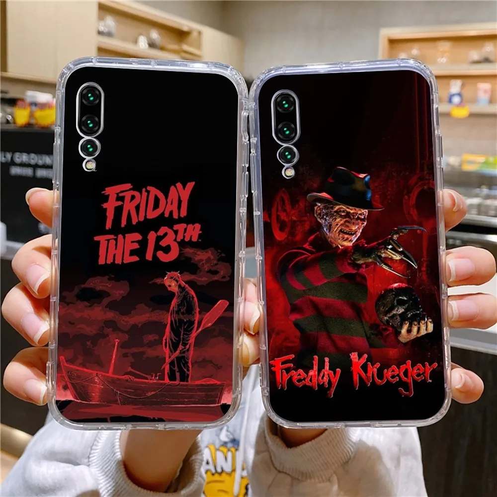 Horror Film F-Freddy Krueger Phone Case For Xiaomi 11 Redmi Note 11 5G 8T 9A 9 10T Note8Pro Note9 12SUltra Transparent Case