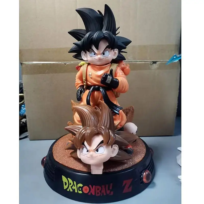 

2024 New 22cm Dragon Ball Figures Travel Sou Goku Anime Figurine Replaceable Head Pvc Collection Statue Model Ornament Toys Gift