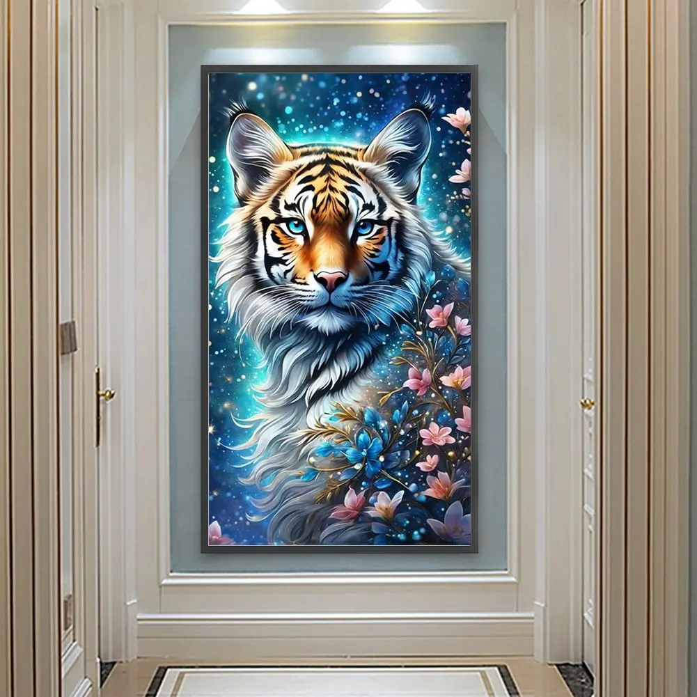 Blue Tiger Diamond Painting New 2024 Diy Full Square Round diamond Art Embroidery cross stitch kits Large Size