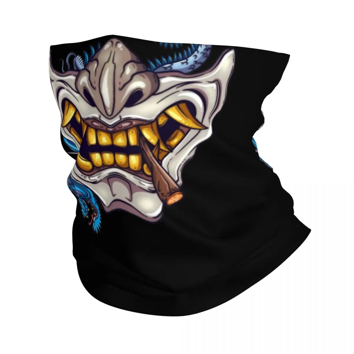 

Demon Menpo Fighter Dragon Bandana Neck Gaiter Printed Samurai Mask Mask Scarf Warm Cycling Scarf Cycling Unisex Adult Winter