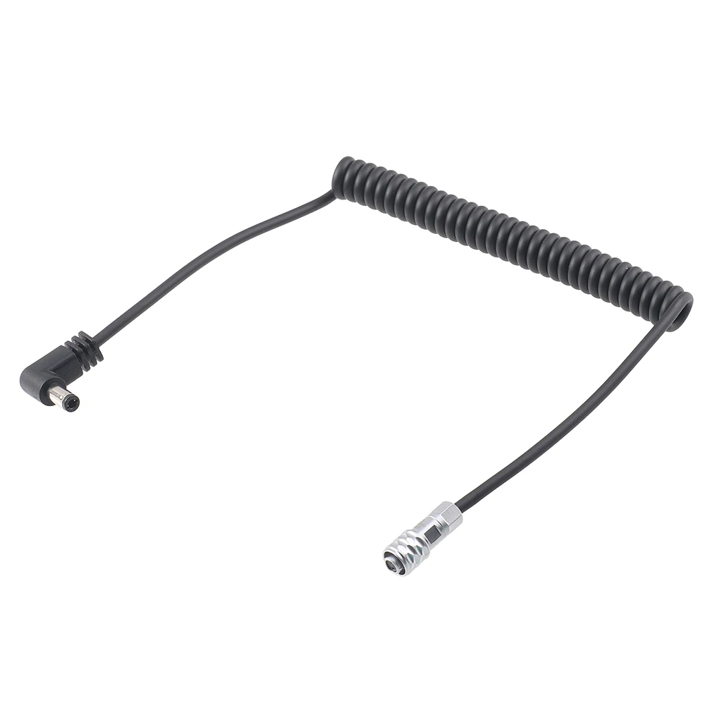 FOTGA BMPCC 4K DC 인터페이스 엘보 전원 공급 장치 라인 케이블, 용수철 라인 무선 전원 코드, 미니 카메라 사진