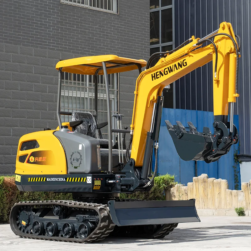 Mini Digger 2 Ton Mini Excavator 2T Crawler Hydraulic Excavators Diesel Engine Digger Machine Agicultural Tools HW-18S Custom