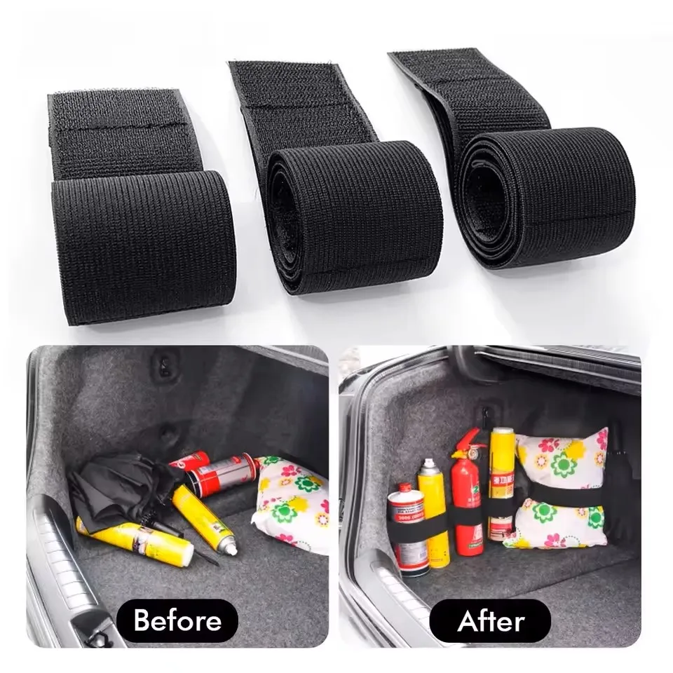 40-60cm Car Trunk Organizer Firm Magic Tape Cars Stowing Tidying Fixed Belt Auto Tool Storage Fixing Belt