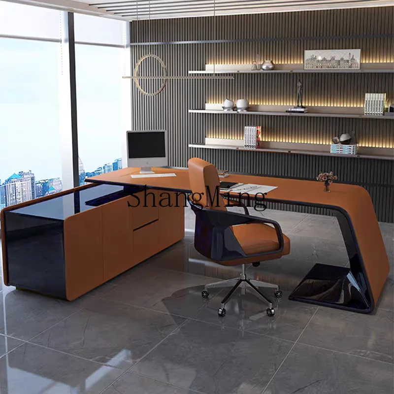 SM Desk Light Luxury Modern President Director Luxury Office Corner Office Desk Chair