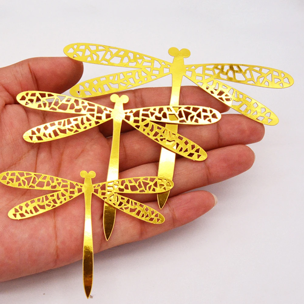 

36 Pcs Metal Texture Dragonfly Decorations 3D Hollow Wall Art Craft Home Bar Restaurant nament Lifelike Festive Atmosphere