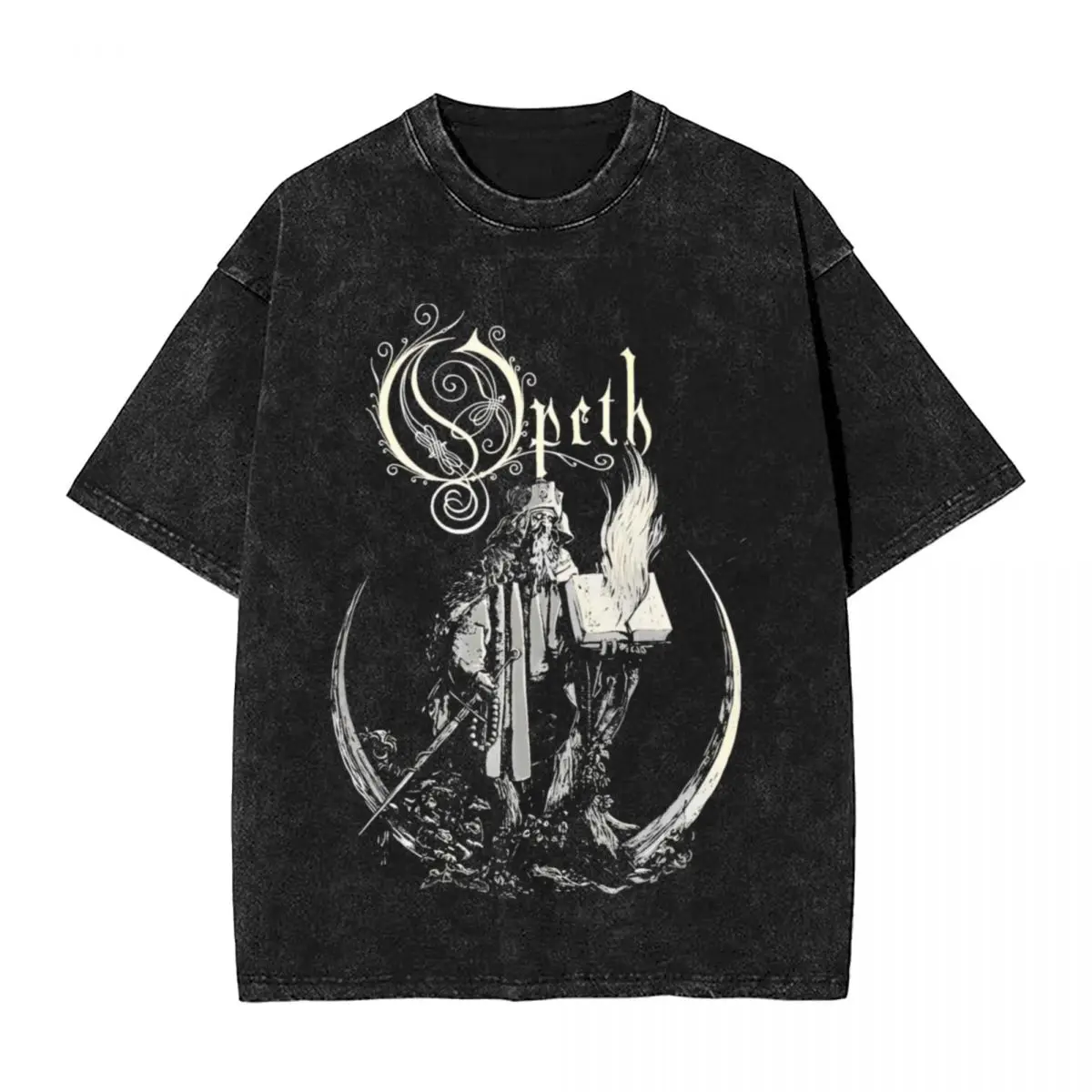 Faith In Others Opeths Swedish Metal Band Washed T Shirt Streetwear Hip Hop Retro T-Shirts Tees for Men Women Oversize Summer