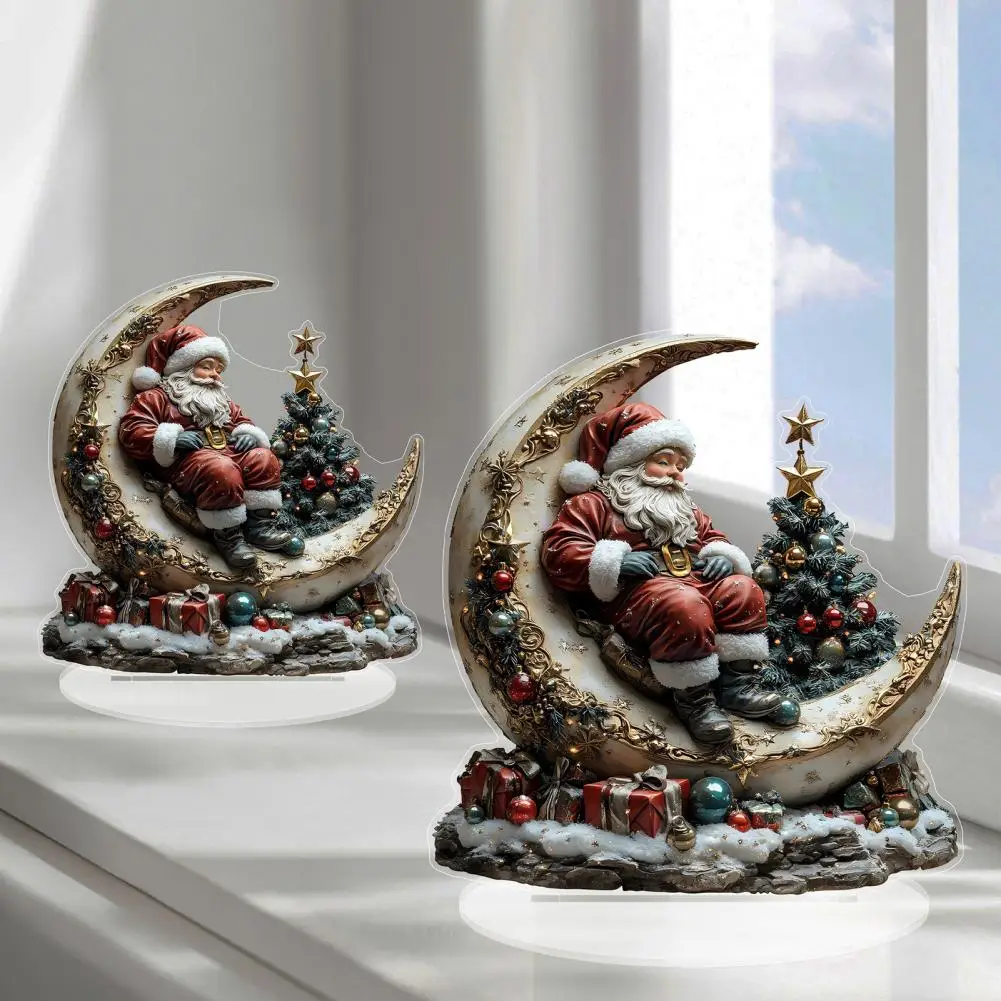 زخرفة عيد الميلاد الاكريليك عطلة حزب ديكور الثلجي المقصورة زخرفة مجموعة لقضاء عطلة الجدول ديكور الاكريليك سطح المكتب سجل للمنزل