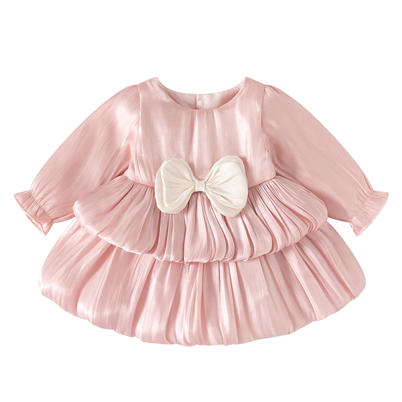 

2025 New Autumn 0-24M Baby Girls Clothing Toddler Baby Girls Romper Long Sleeved Cotton Solid Color Korean Style Climbing Suit