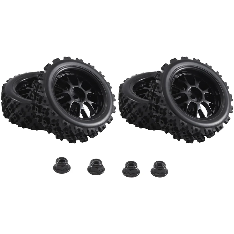 

AS96-4Pcs 12 мм шестигранные колесные диски и наружный диаметр 2,59 дюйма резиновые шины для RC 1/10 дорожного туристического автомобиля