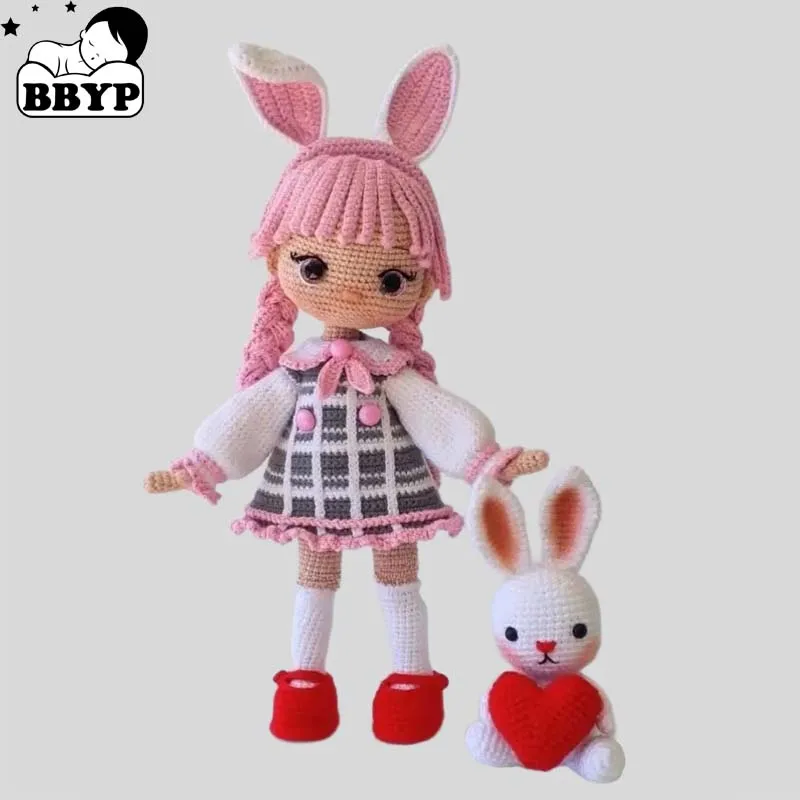 Handmade Knitting Doll Crochet Beautiful Doll Crochet Dolls for Home Accessories Craft Gifts Ornaments Finished Dolls