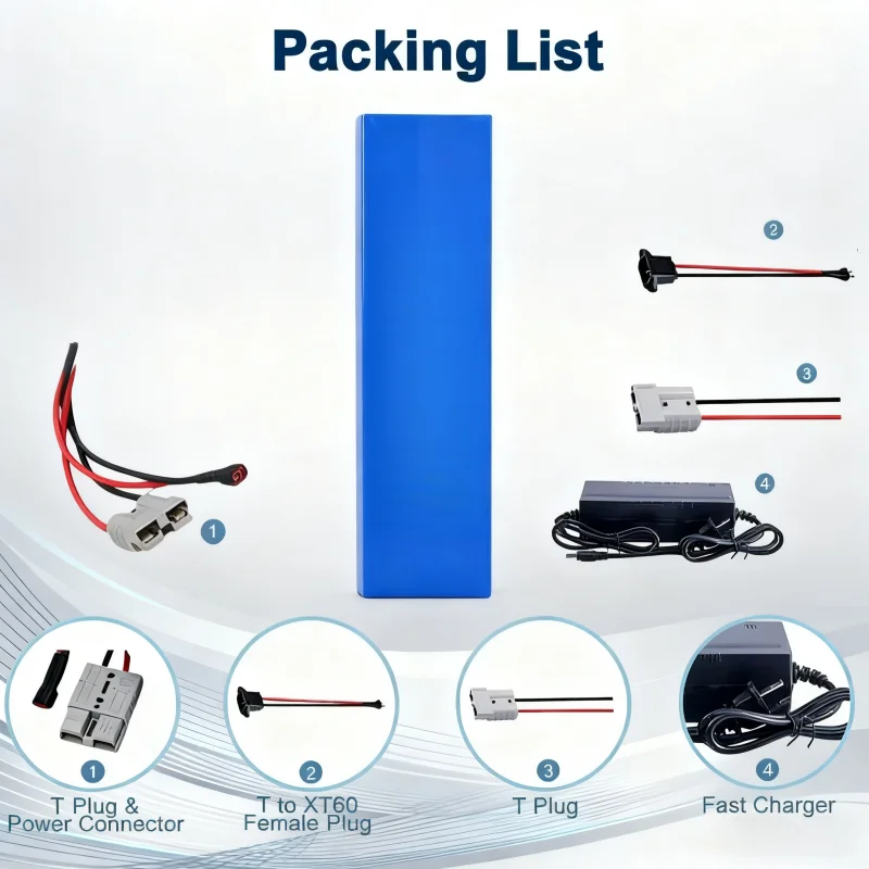 

Long Range 60V 20AH 30AH Lithium Battery Pack 16S6P 16S4P, with 50A BMS for 1000W 2000W Bicycle Replacement