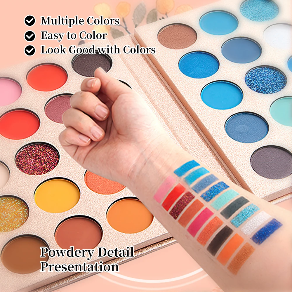 65 Colors Eye Shadow Plate Shimmer Matte Sequin Eyeshadow Colorful Stage Ball Dedicated Neon Eyeshadow Palette Makeup Beauty