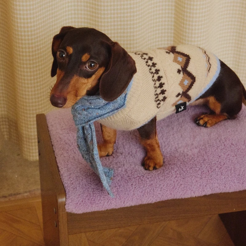 

Вязаный вручную теплый полосатый свитер для собак (для осенне-зимнего сезона): для пород: Виенер, Фэр-Айл, Тедди, Вест-Хайленд, Сасски, Бишон, Йоркшир.