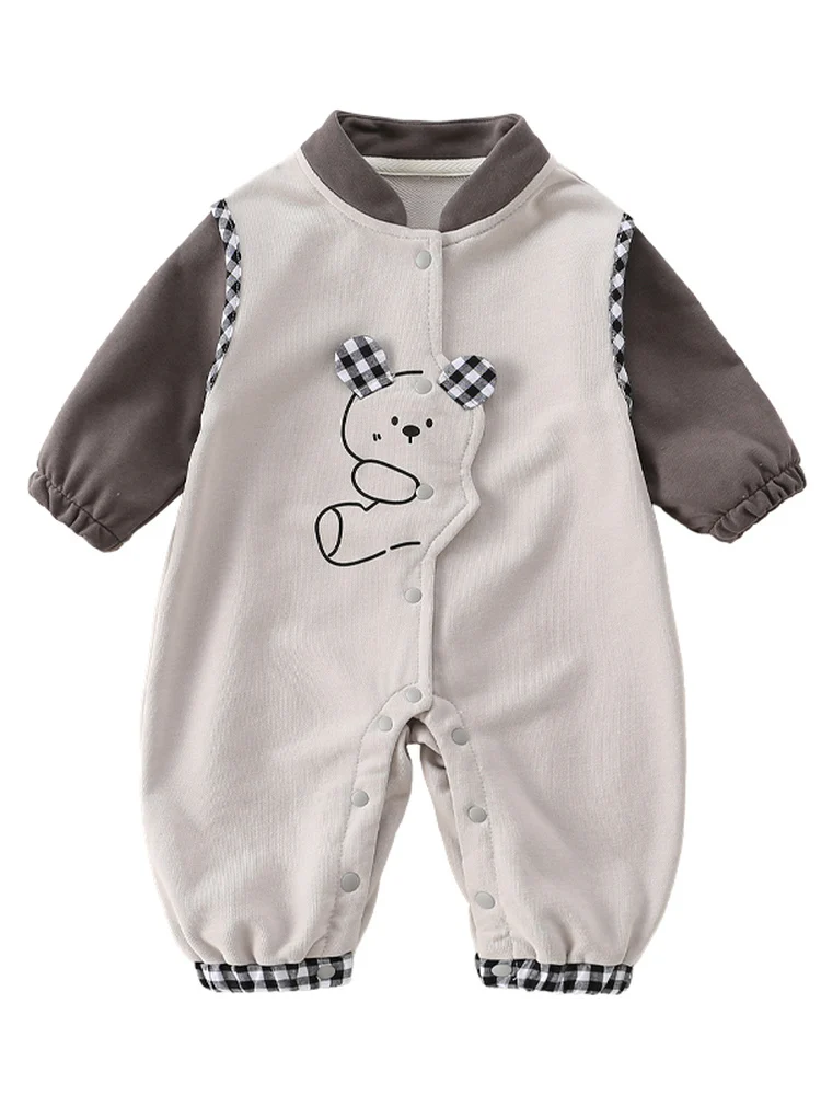 

Autumn Outfit Baby Rer Suit Boys Girls Newborn Long Sve Cling Suit Single Layer Harai Medium Waist Long Pants