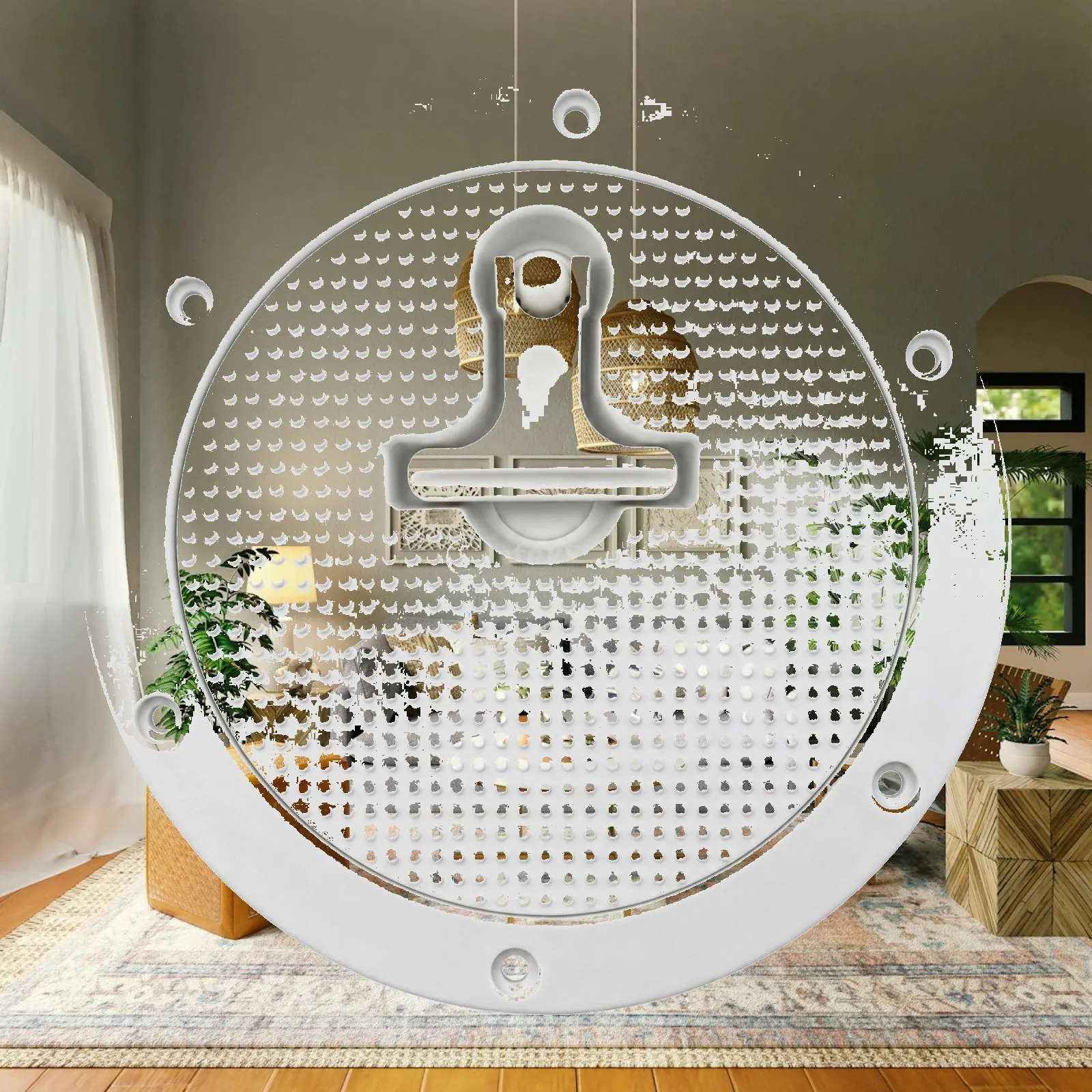 Deck Deck Plate Cover with Rotating Pull Handle Textured Marine Deck Plate Cover with Mounting Holes Non-Slip for Boats, Yachts