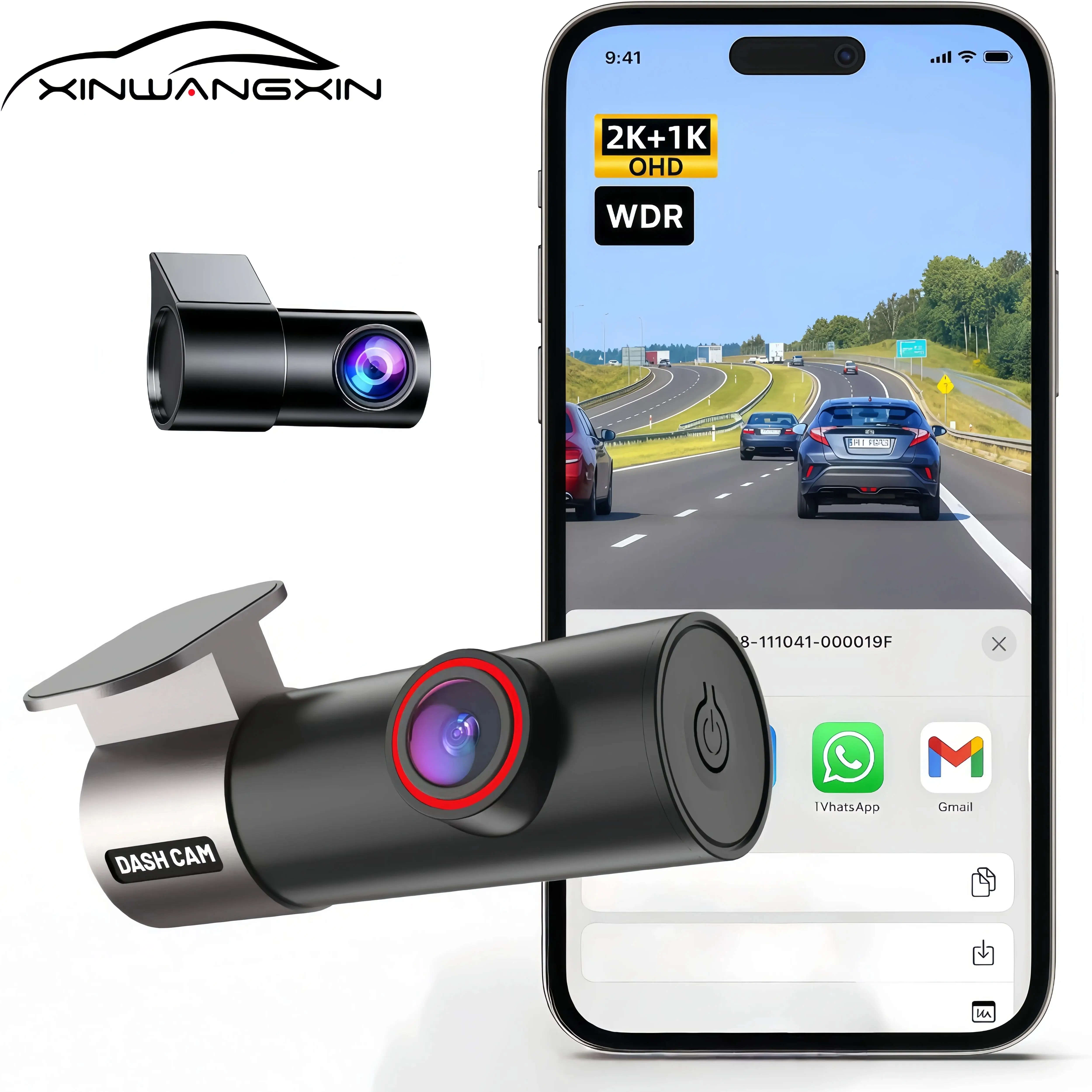 

Видеорегистратор 2K + 1K UHD запись Автомобильная камера DVR Видеорегистратор ночного видения Встроенный Wi-Fi Поддержка GPS 24 часа парковки