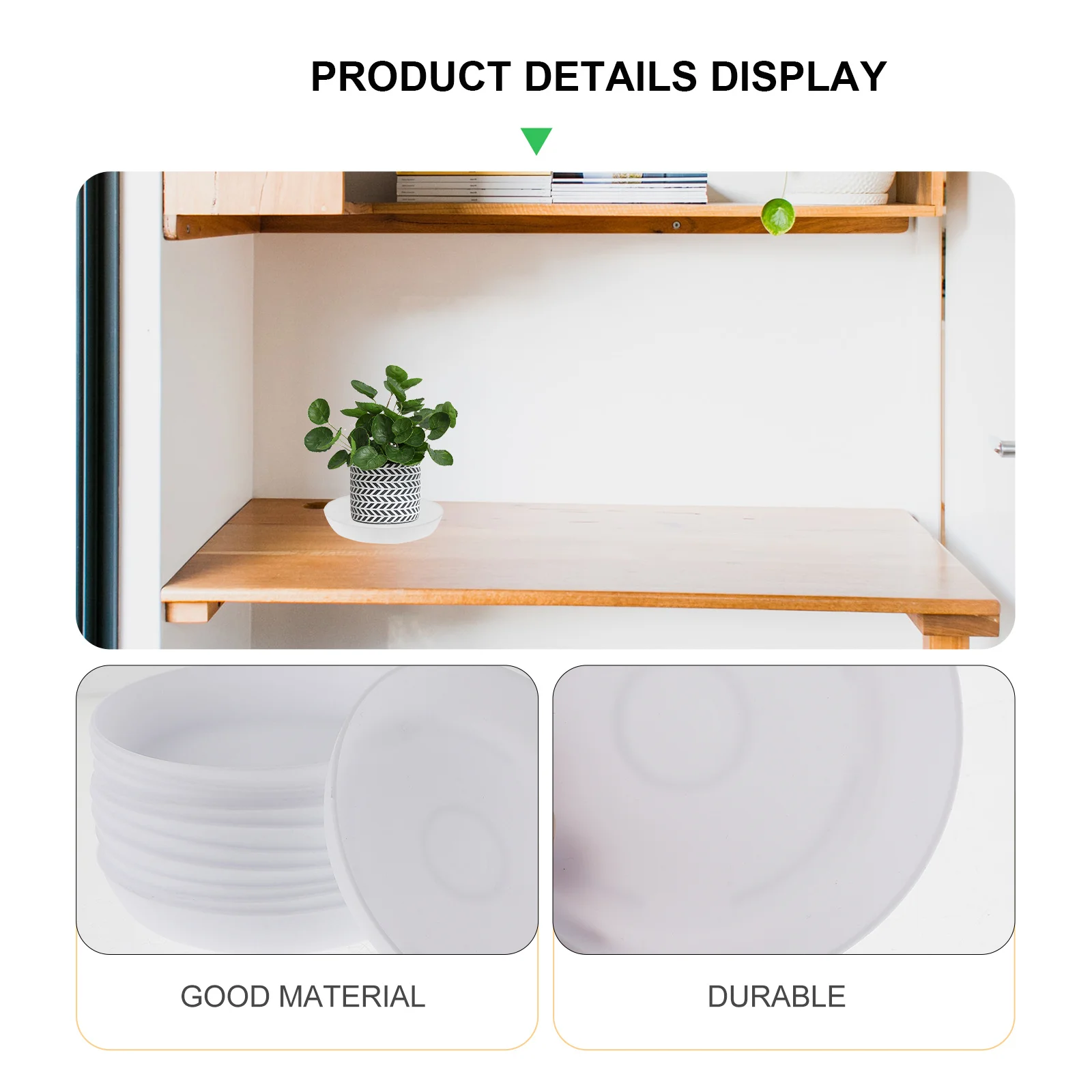 

12pcs Succulent Pot Tray Round Plastic Flowerpot Base Waterproof For Bonsai Plant Pots Trays Gardening Supplies Home Decor