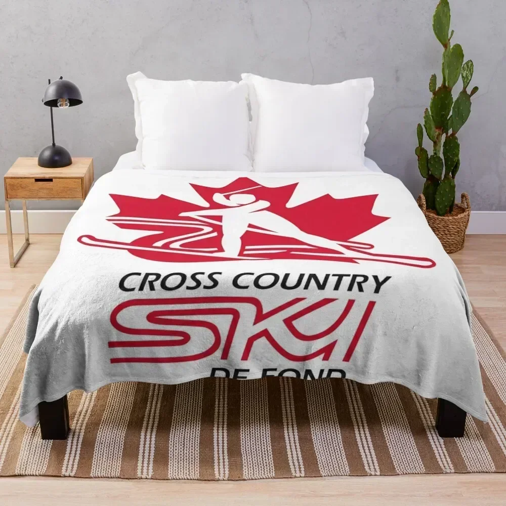 

Cross Country Canada Throw Blanket Portable Lightweight Blanket for Travel Camping