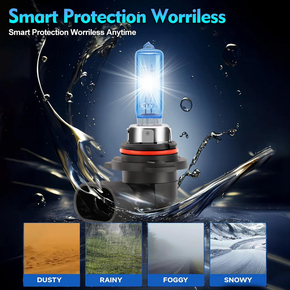 4 قطعة لفورد إكسبيديشن 2003 2004 2005 2006 مصابيح هالوجين Canbus خطأ 9005 9006 عالية منخفضة شعاع 100 واط IP68 التوصيل والتشغيل LED Blubs #6