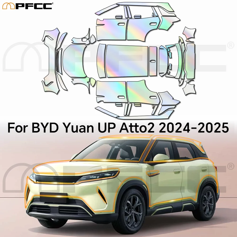 

For BYD Yuan UP ATTO 2 2024 8.5Mil High Quality Self-Healing Transparent Pre-Cut Car Paint Protection Film PPF Car Accessories