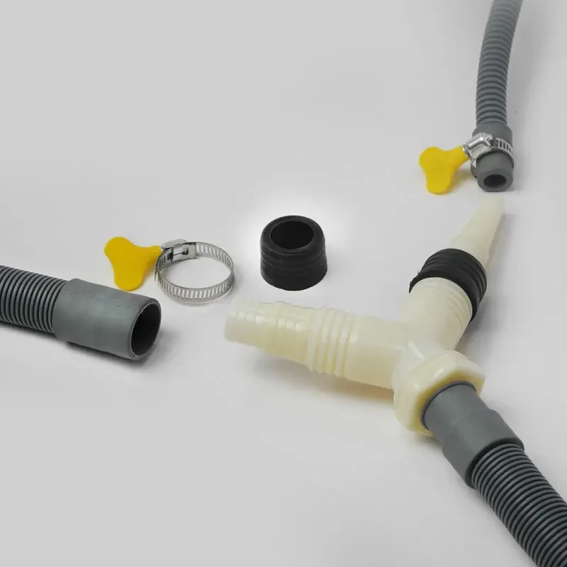 Drainage tee adapter drainage pipe fitting for washing machine dryer drain With extended drainage hose
