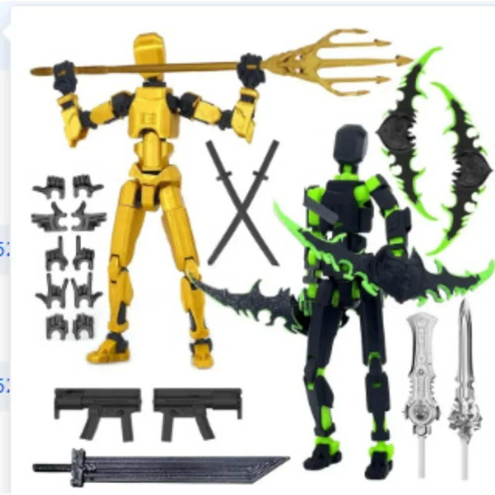 2024 Not Assembled Action Figure Set Giant Sword Titan Robot Action Figure DIY Dummy Doll Ornament 3D Articulated Figures