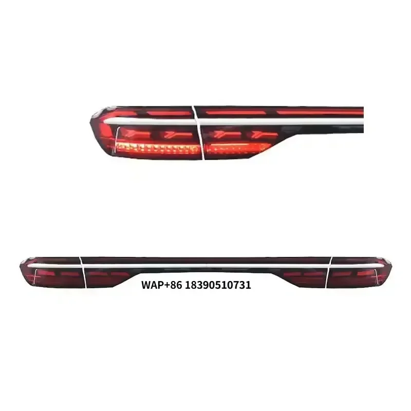 Pair 2018-2022 Taillights with Middle Light Rear Lamp for A8 Modified Tail Lamps Daytime Running Lights Car Tail Lights