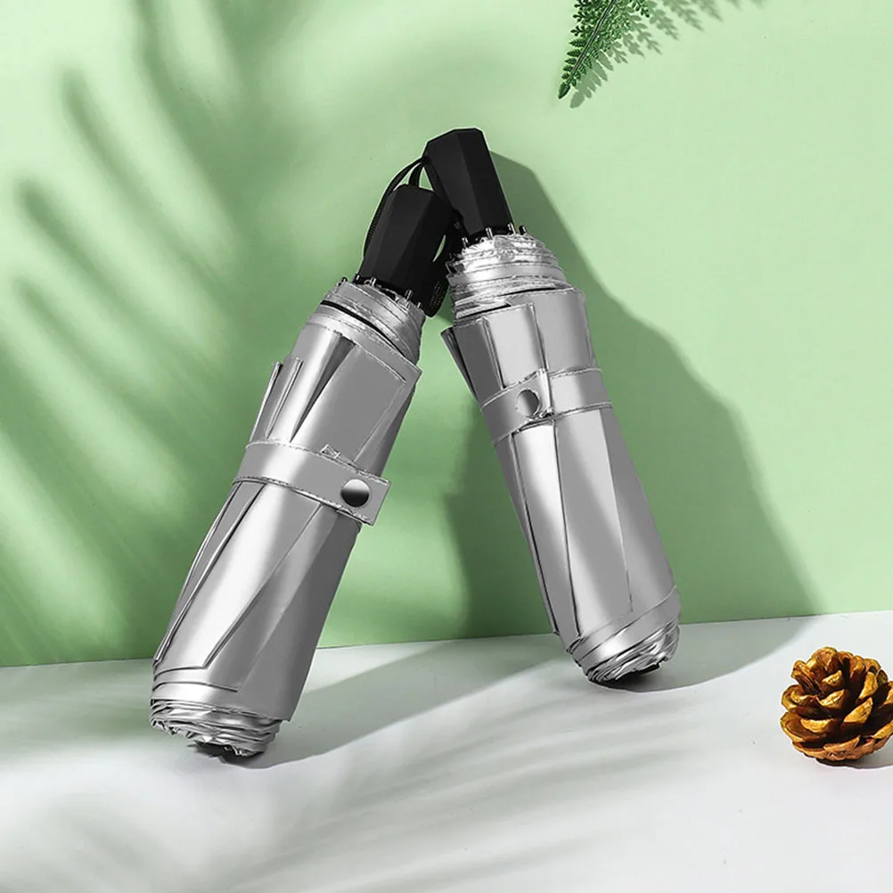 

Двухслойный титановый серебристый складной желтый солнцезащитный зонт с защитой от ультрафиолета, охлаждающий теплоизоляционный портативный ветрозащитный солнцезащитный зонт