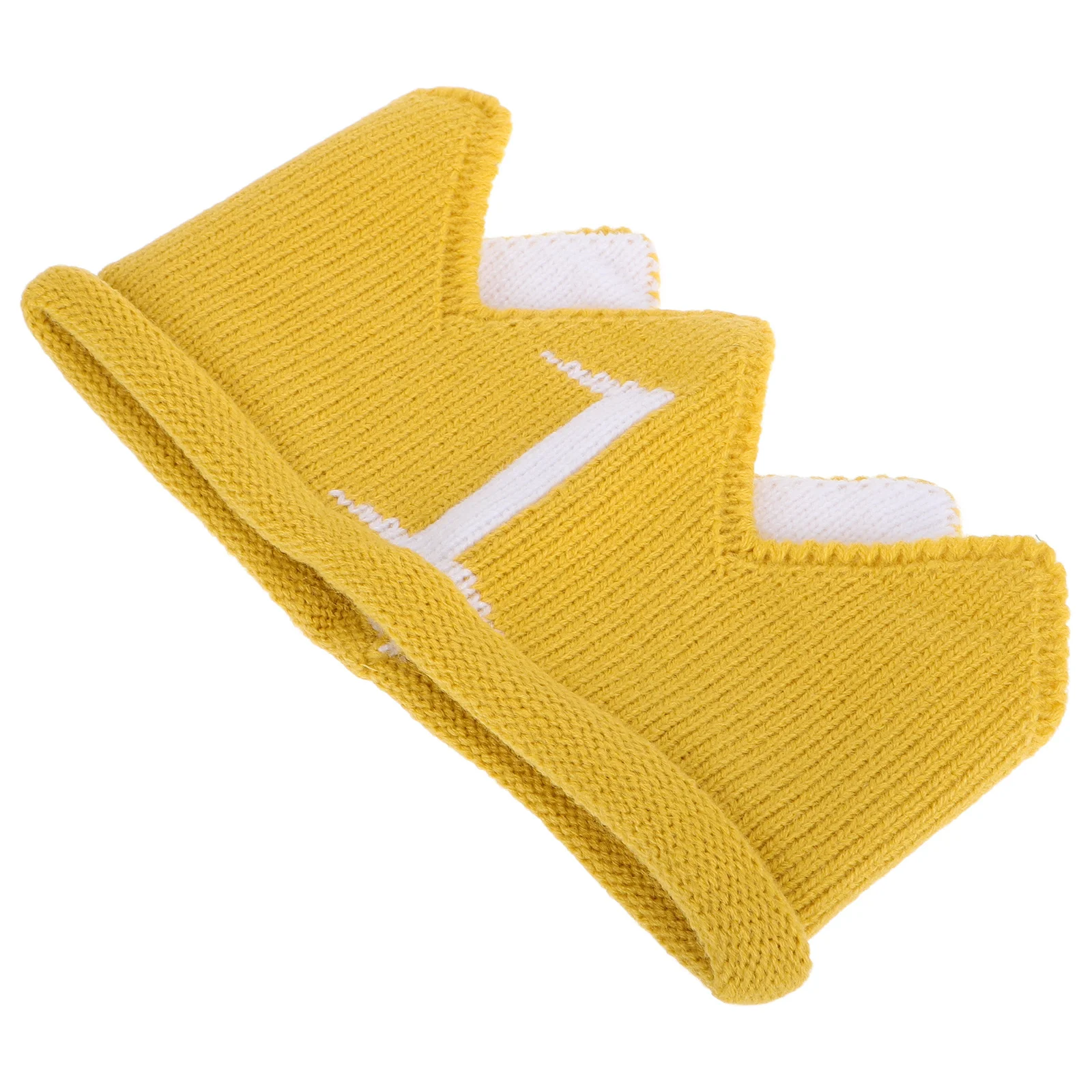 

Вязаная желтая шапка с короной на первый день рождения для ребенка, мягкая шапка для дня рождения для малышей, повязка на голову для маленьких мальчиков и девочек, повязка на голову с короной для младенцев