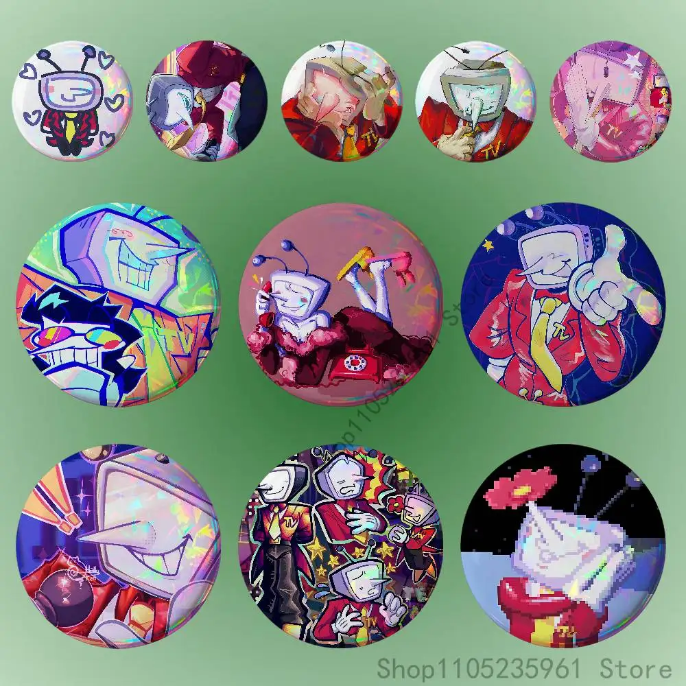 D-DeltaruneS Tenna 32mm 58mm 75mm 44mm 25mm Anime Badges Brooches DIY Pins Decorations Birthday Valentine Gifts