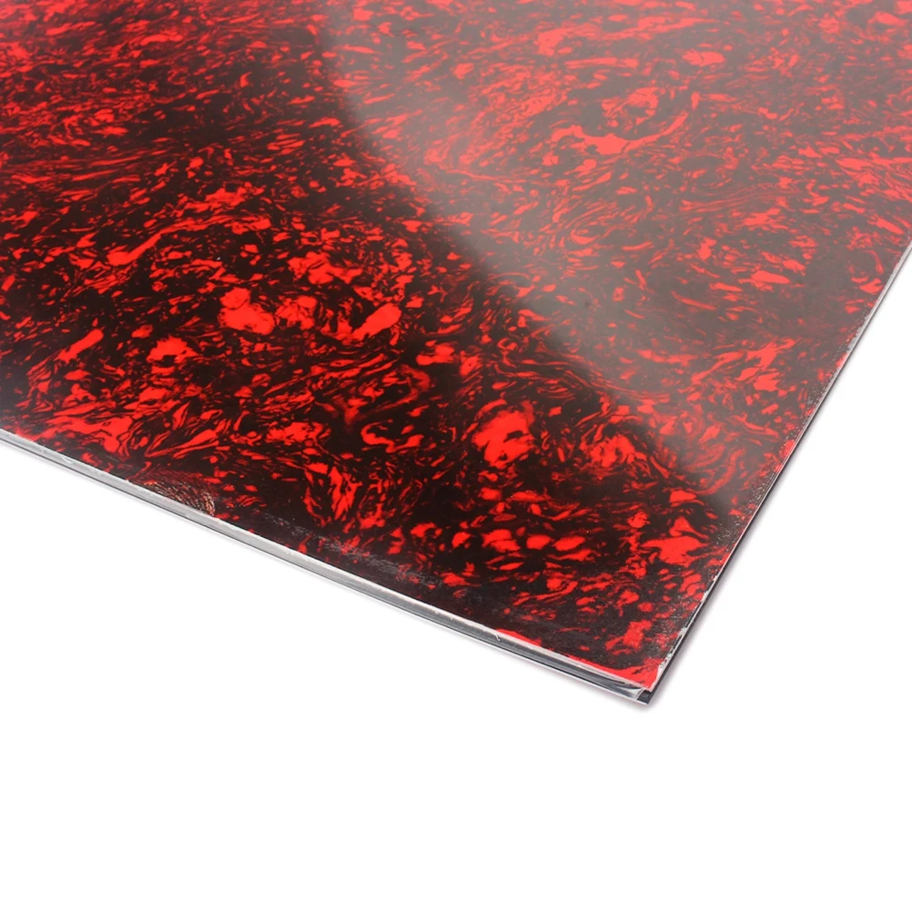 

44X29Cm Red Tortoise Shell Pickguard Blank Plate Acrylic Pvc Wear-Resistant Scratch Protection For Acoustic Guitar Diy