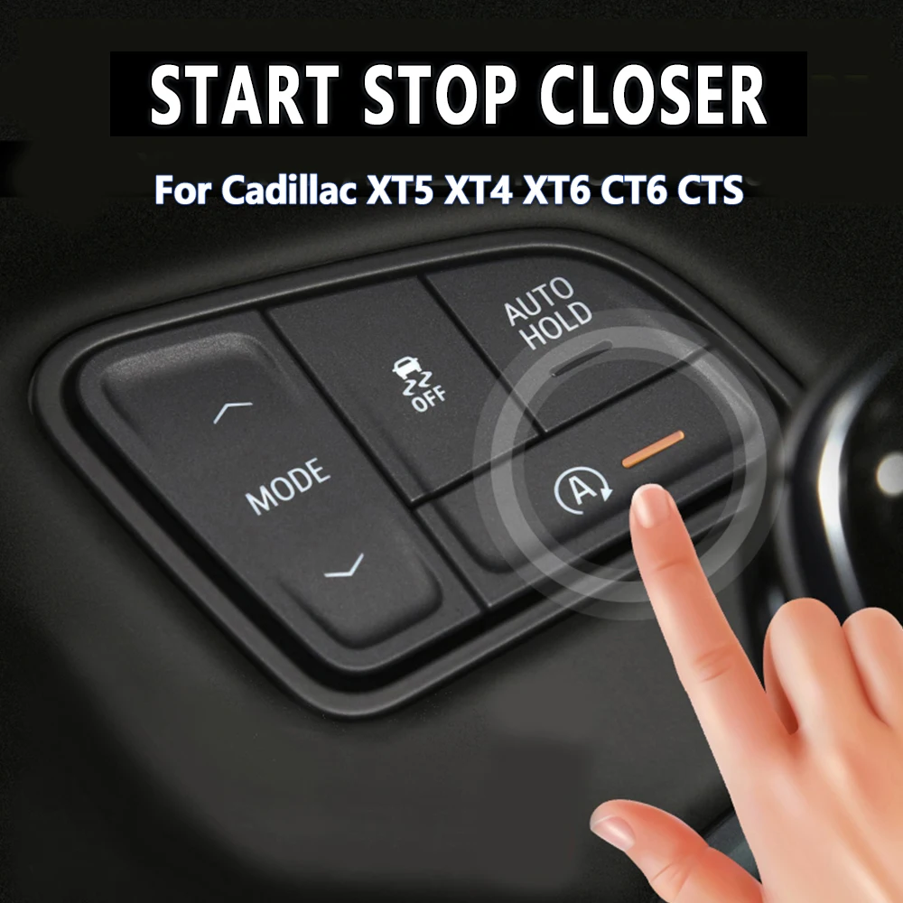 AUTO Car Start Stop Disable Switch Engine Default Off Tracker For Cadillac CTS ATS 2019 CT6 XT4 XT5 XT6 Interior Accessories