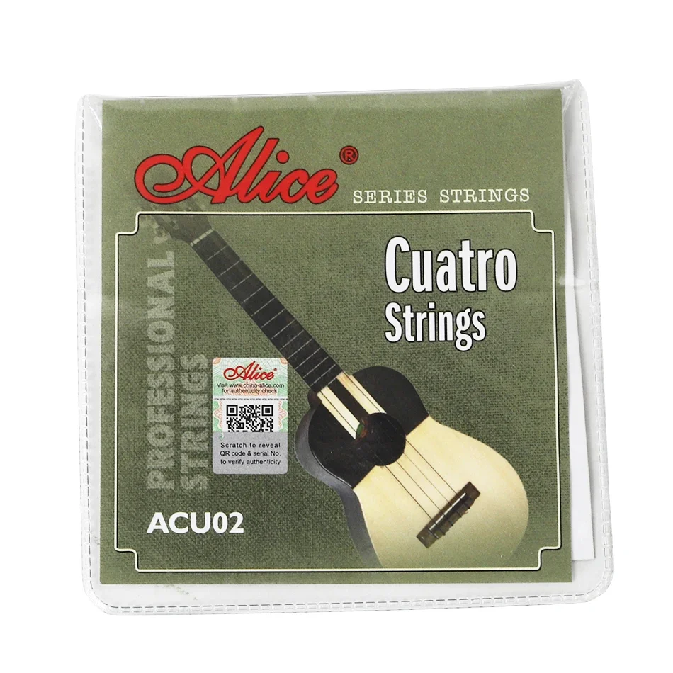 Alice Cuatro Strings Cordas de nylon pretas para prática em ajuste D 4 cordas