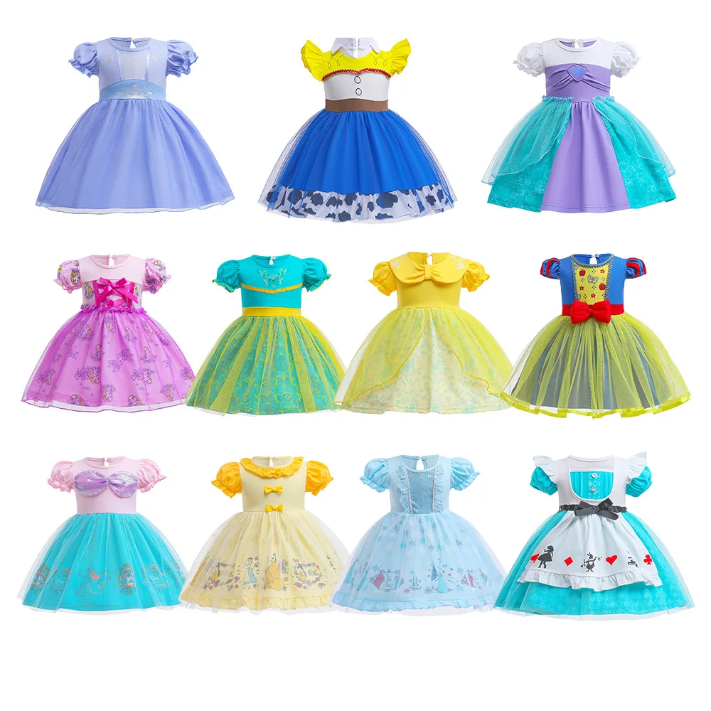 Children Clothing Baby Girl Dress Princess Cute Design Costume Kids Birthday Party Bling Fancy Halloween Dress Size 90-140