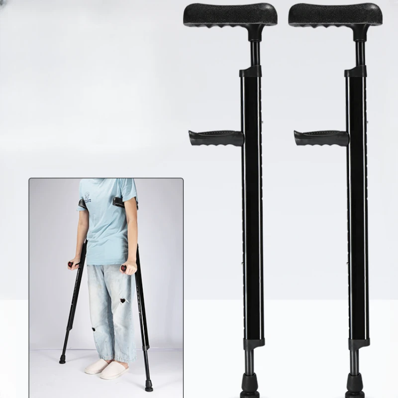 Medical arm style crutches for young people with fractures, injured armpit crutches, and crutches. Rehabilitation of children