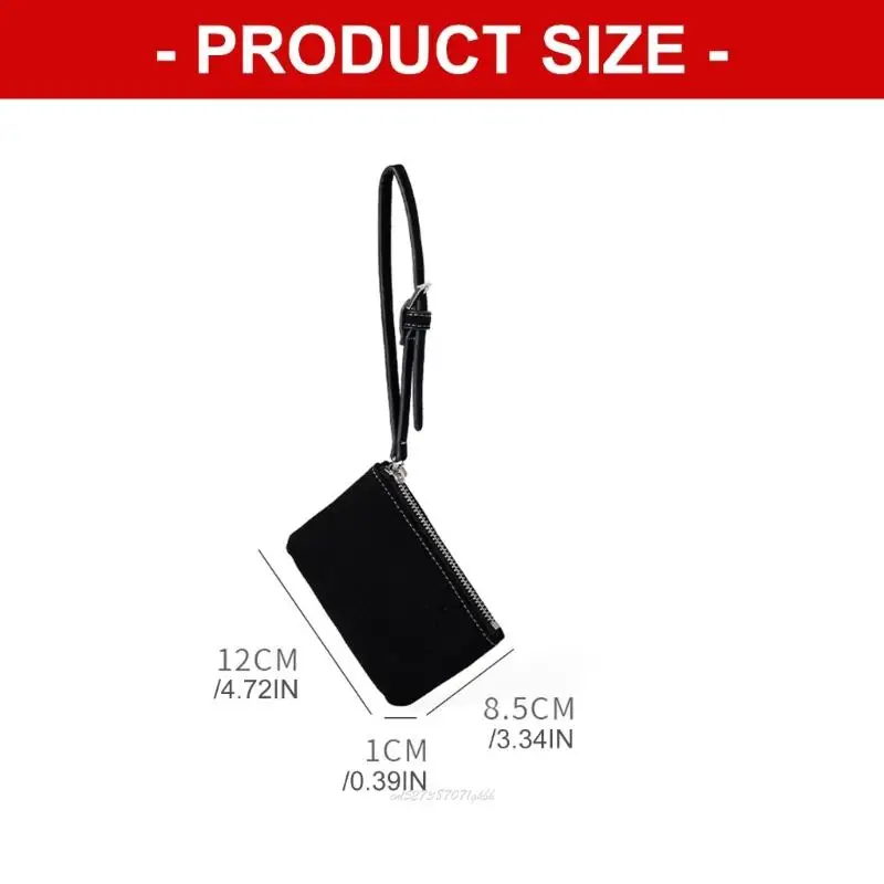 X5XA กระเป๋าสตางค์ซิปกระเป๋าสตางค์หนังนิ่มสไตล์เกาหลีสำหรับ Essential