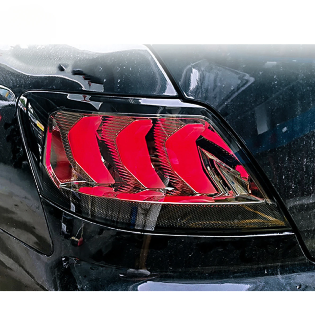 MRD for Toyota Reiz Mark X 2005-2009 Mustang Style LED Tail Lights Stop Light with Fog Reversing Sequential Signal Clear and Sm