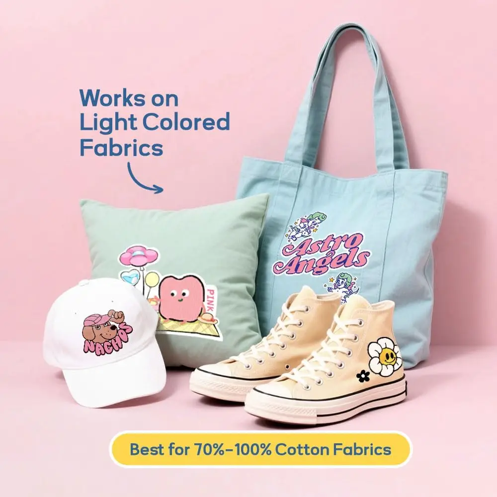 10 أوراق مقاس A4 حديد على ورق نقل للتي شيرت الخفيف مقاس 8.3 × 11.7 بوصة ورق نقل الحرارة للطابعة النافثة للحبر، سهل الاستخدام