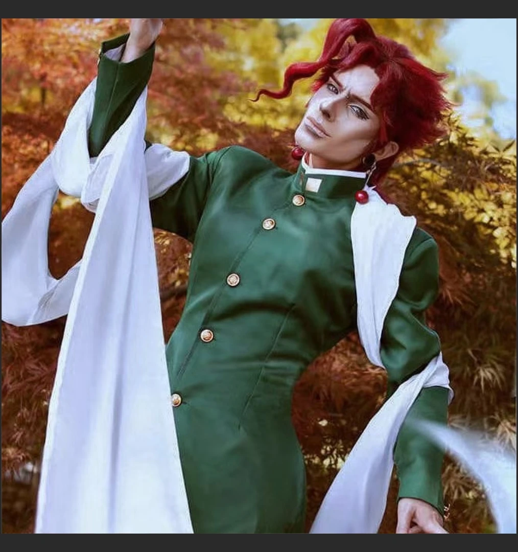 Traje de Combate y Ropa Diaria de Cosplay Completo Inspirado en el Personaje de Anime Noriaki Kakyoin