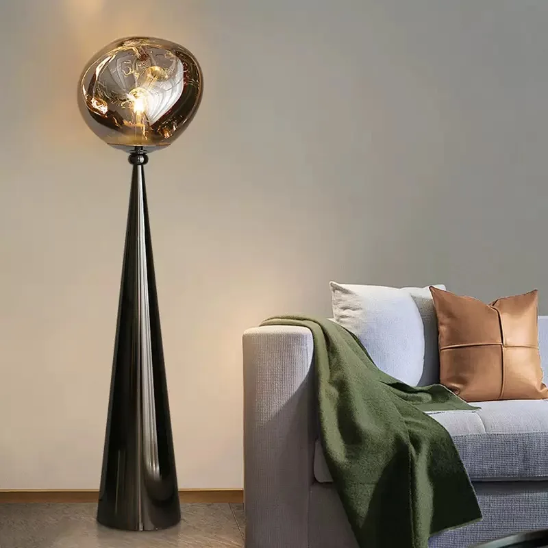 

Simple lava floor lamp, a high-end art bedroom ambient light, placed next to the living room sofa