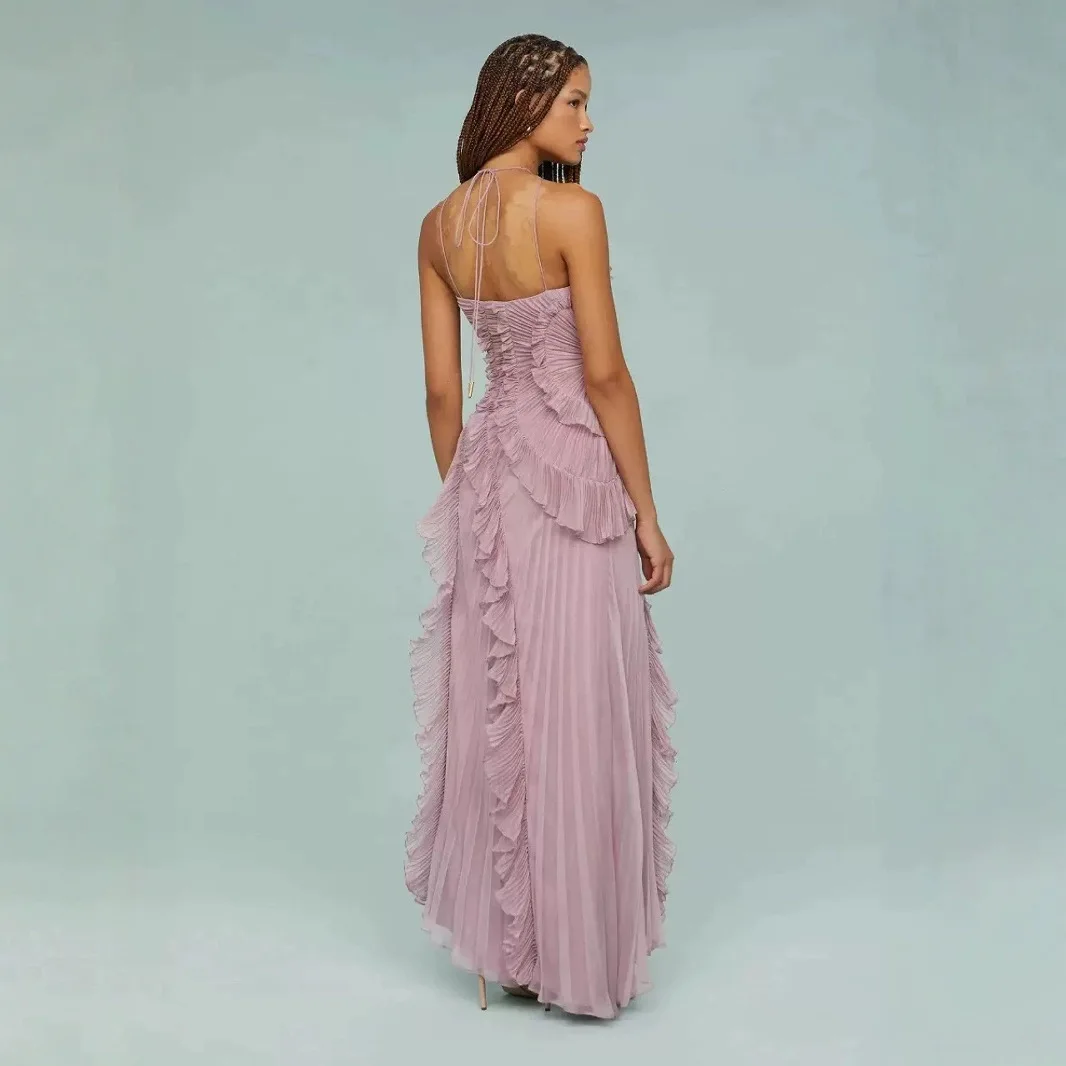 

Ele Chiffon Dr, женская юбка Gored, дизайнерская утягивающая юбка-миди, быстрая мода, длинная юбка с высокой талией, повседневная юбка на одно плечо