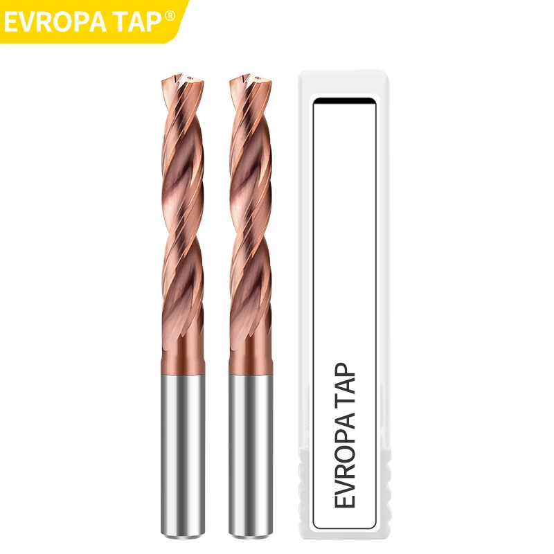 Broca de carburo 5D de 3-14mm, agujero interior a través del refrigerante para herramienta CNC eficiente de acero, broca de refrigerante interno de acero de tungsteno
