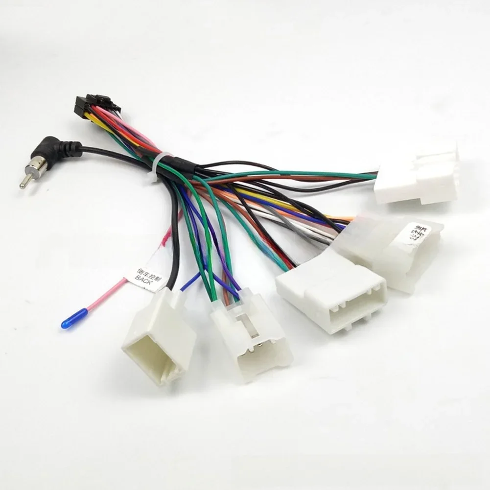 16 Pin Harness Cable for Toyota Car Radio Navigation Applications ABS Housing 12V Power Input for Stable Audio Integration