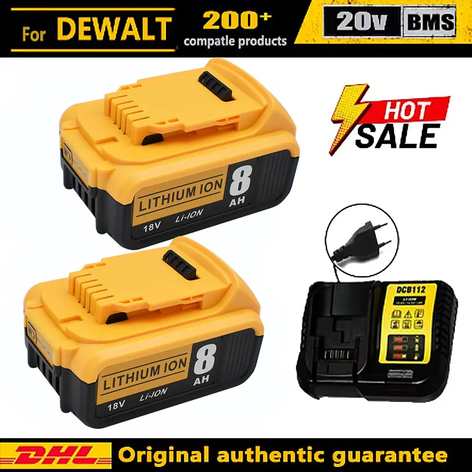 

DCB200 20V 12.0Ah Lithium Replacement Battery For Dewalt 18V DCB184 DCB200 DCB182 DCB180 DCB181 DCB182 DCB201 DCB206