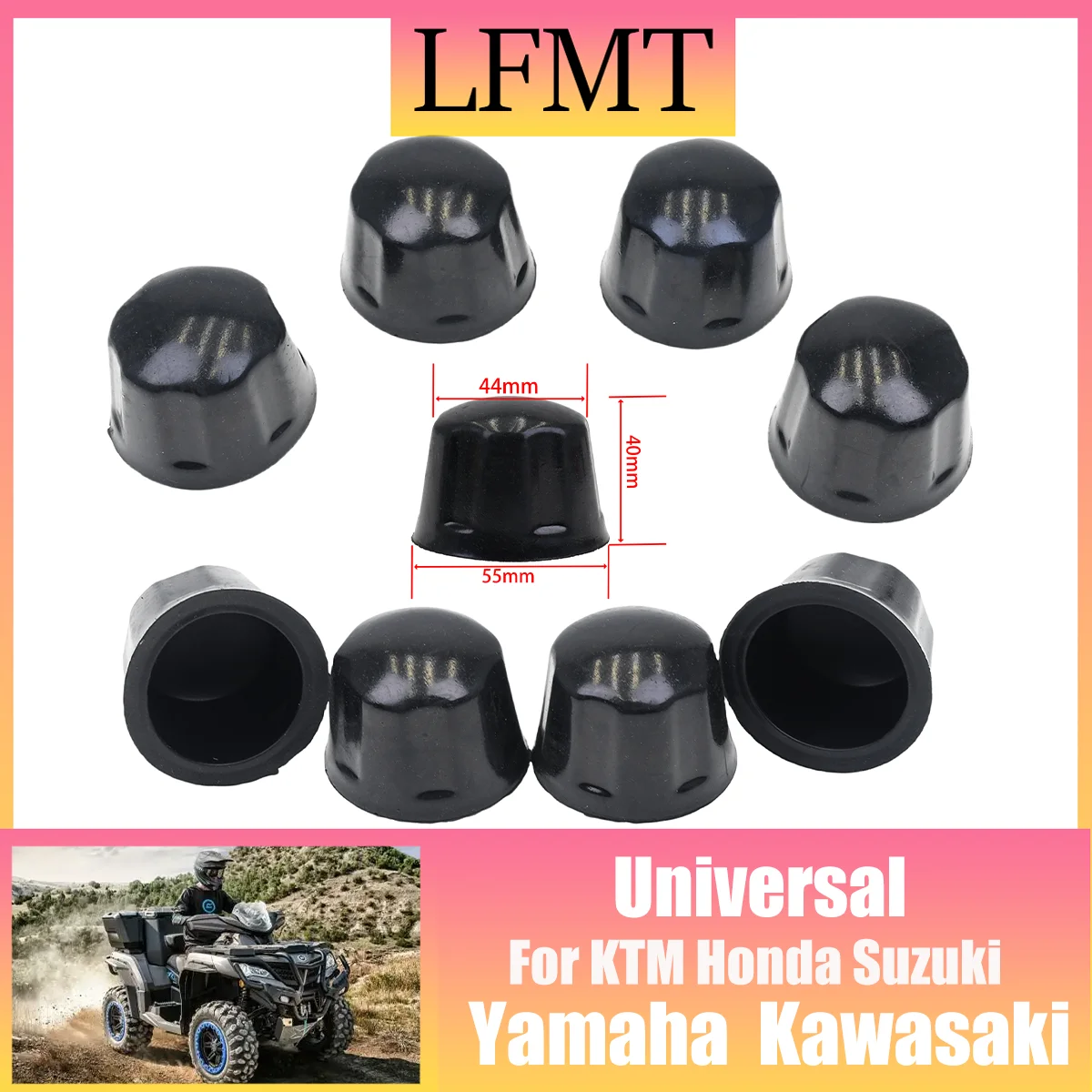 

For 50cc 70cc 110cc 125cc Quad Bike ATV Go Kart Dust Protector Accessories 4 Pcs/lot ATV Rubber Dust Nuts Covers Dust Protector