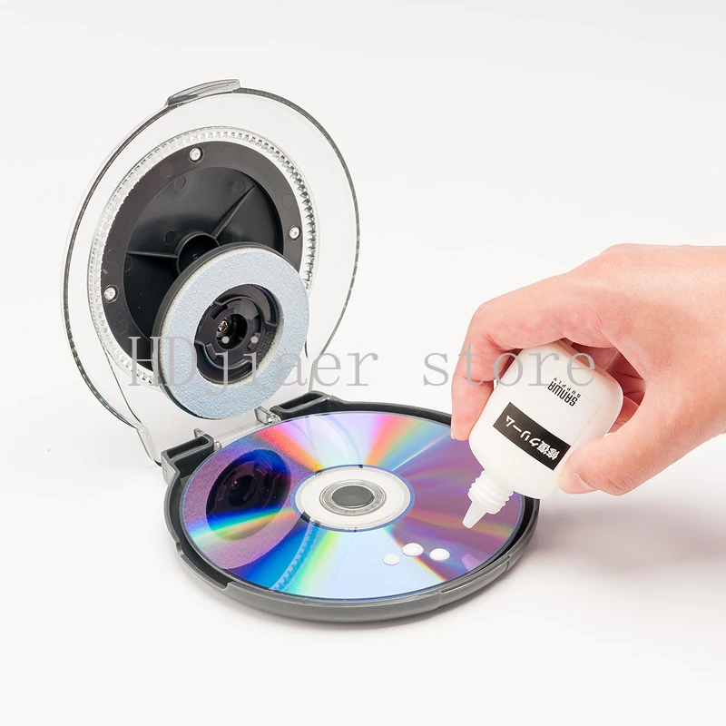 

DVD & CD Data Recovery Set - Disc Scratch Repair Machine with Cleaning Fluid, Paste & Cleaner Tool