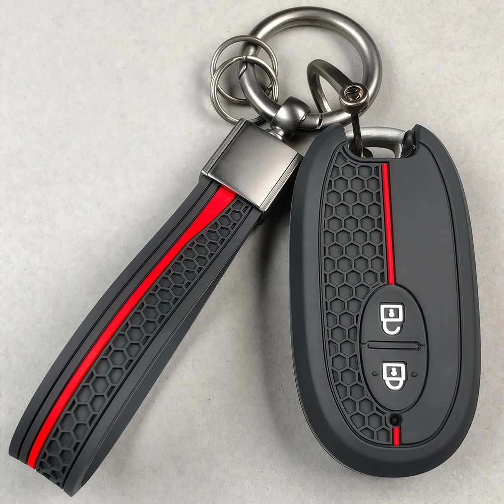 Silicone Car Key Case Cover For Suzuki Palette Solio MR Wagon Hustler Alto Lapin Every Spacia Protector Accessories